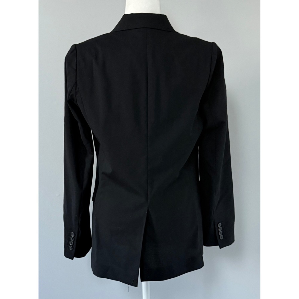 J. Crew Black Wool Blend Blazer Suit Jacket Size 6 Single Breasted Women - Picture 5 of 12